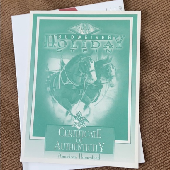 Budweiser Holiday Stein Vintage 1996 Beer Mug collectible - Picture 6 of 10